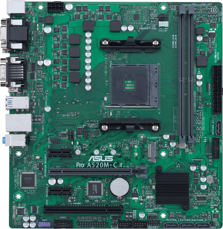 

Материнская плата ASUS PRO A520M-C II/CSM (90MB18F0-M0EAYC), PRO A520M-C II/CSM