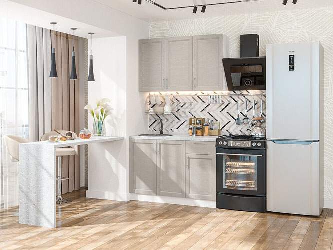 

Кухонный гарнитур Vivat Сканди-05 Cappuccino Softwood без столешницы