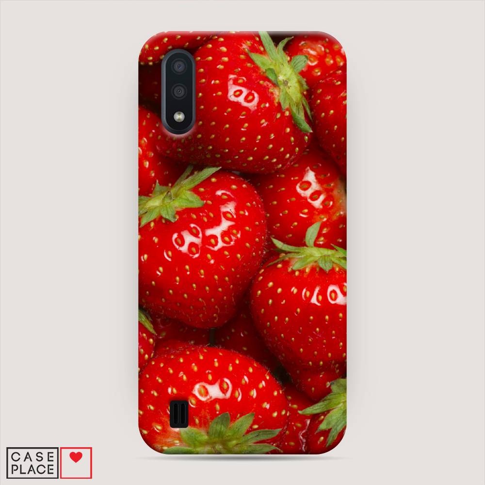 

Пластиковый чехол "Клубника" на Samsung Galaxy A01