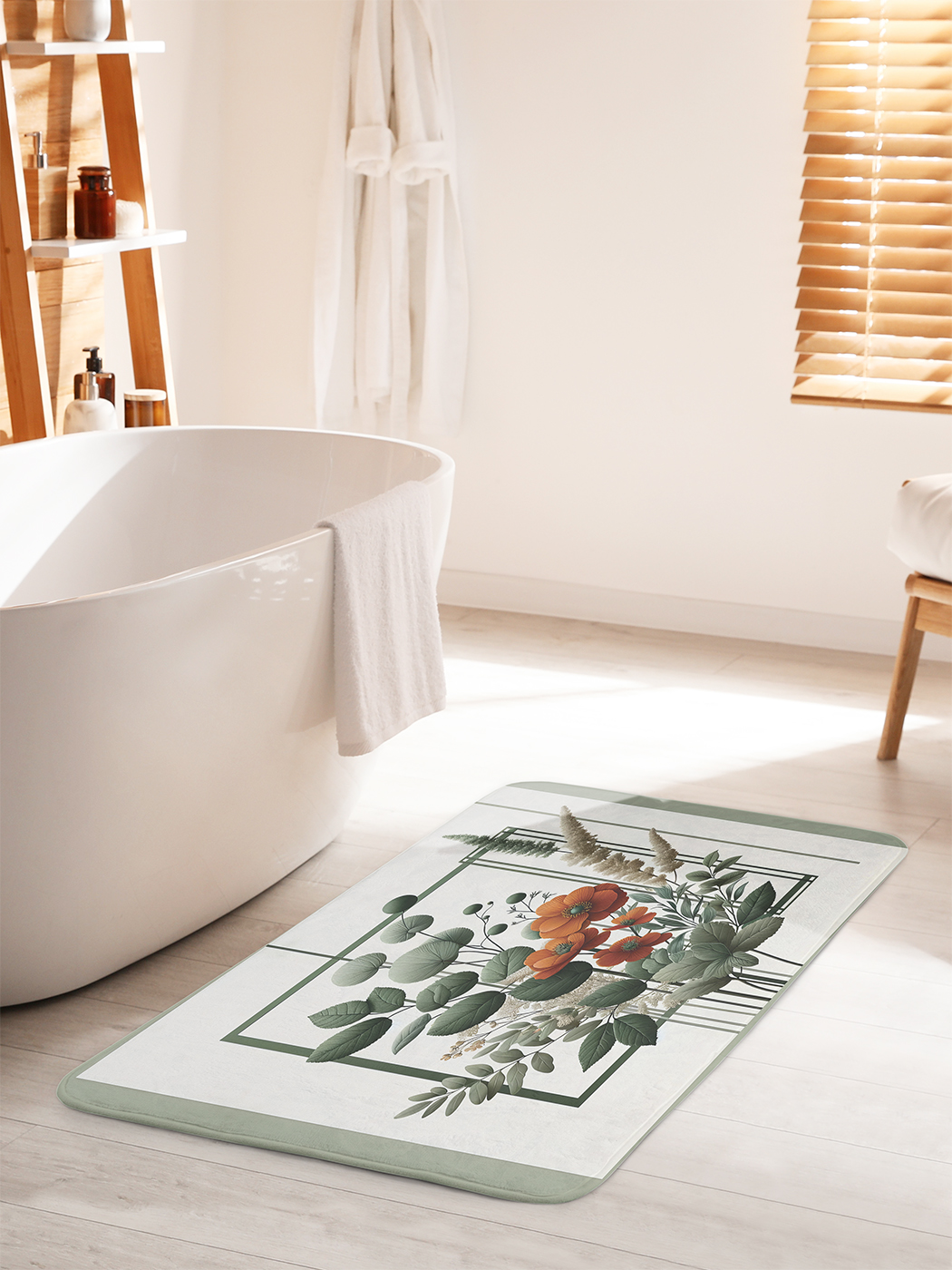 

Коврик для ванной туалета душа JoyArty "Картина с маками", bath_sd2287_60x100