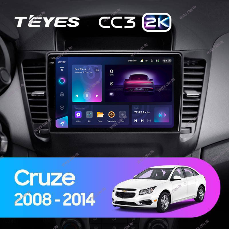 Штатная магнитола Teyes CC3 2K 4/64 Chevrolet Cruze J300 (2008-2014)