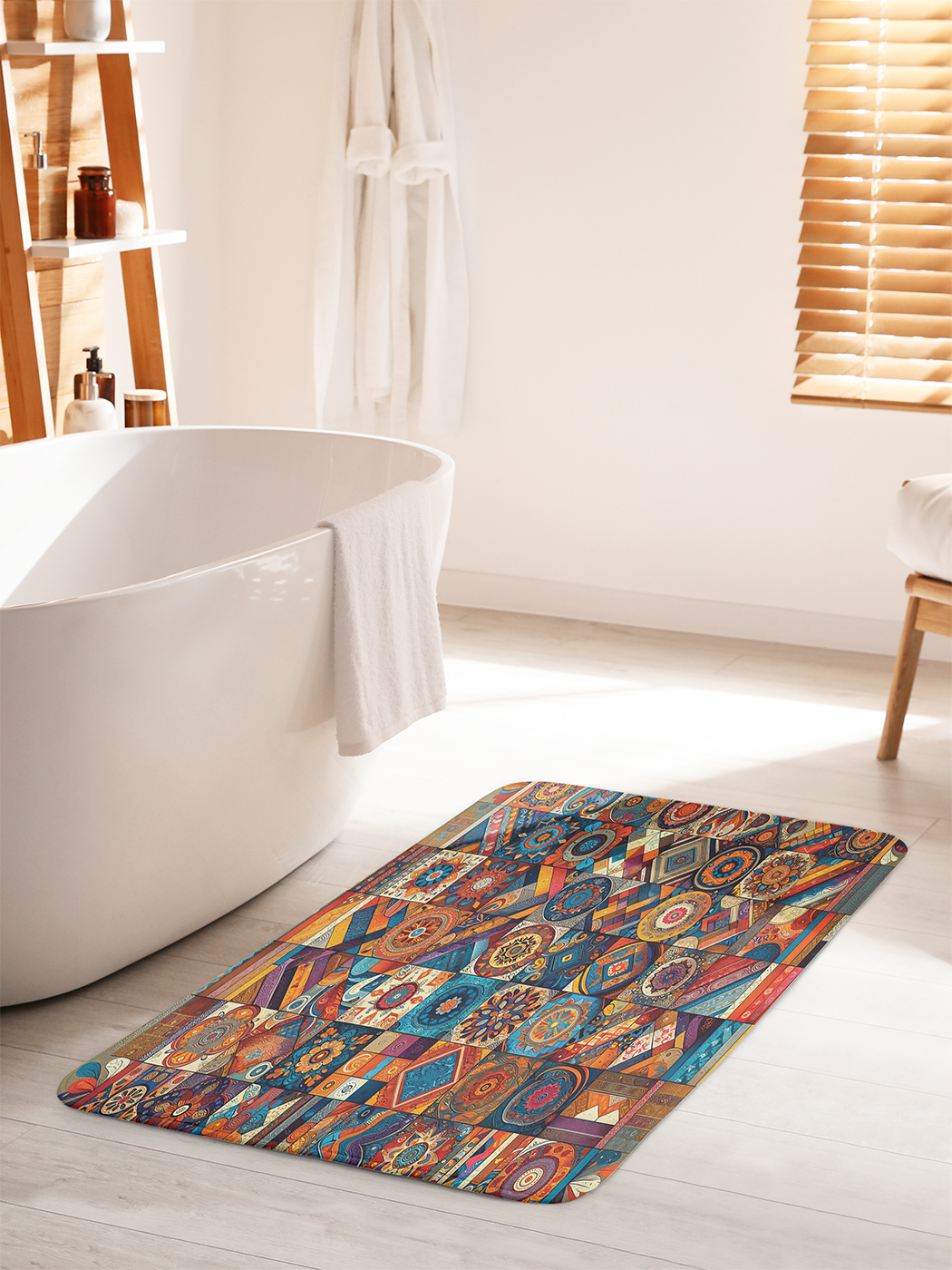 

Коврик для ванной туалета душа JoyArty "Плитки в узорах", bath_sd2270_60x100