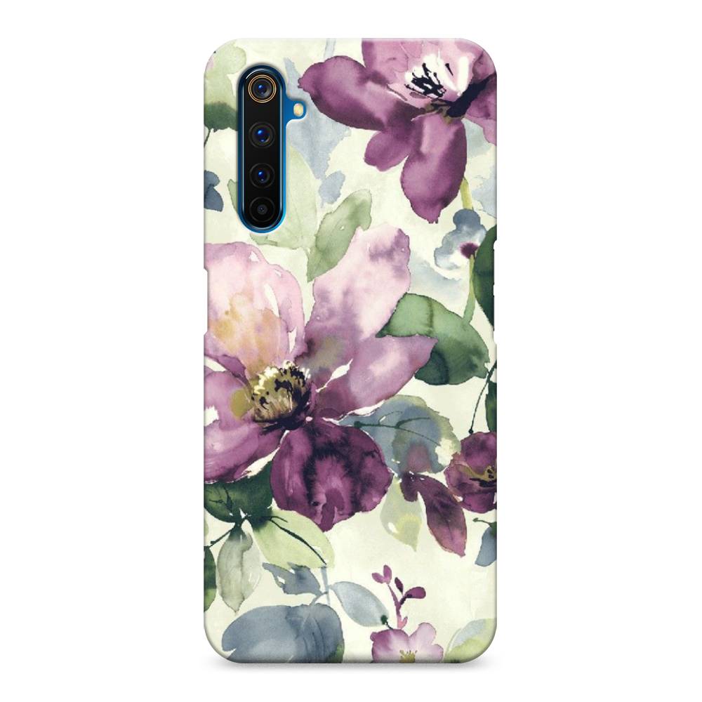 

Пластиковый чехол "Сиреневые цветы-акварель" на Realme 6 Pro, 252820-7