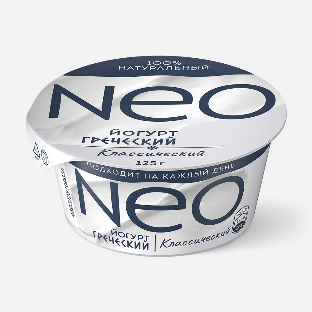 Греческий йогурт Нео, 2%, классический, 125 г