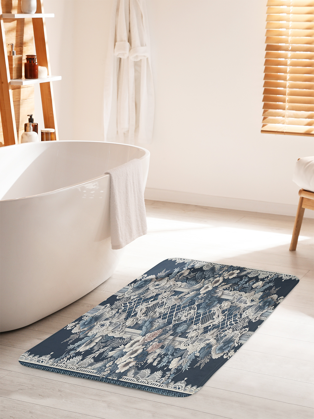 

Коврик для ванной туалета душа JoyArty "Кружева рококо", bath_sd2256_60x100