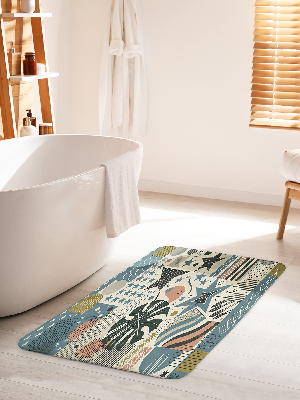 

Коврик для ванной туалета душа JoyArty "Стикеры марки", bath_sd2222_60x100
