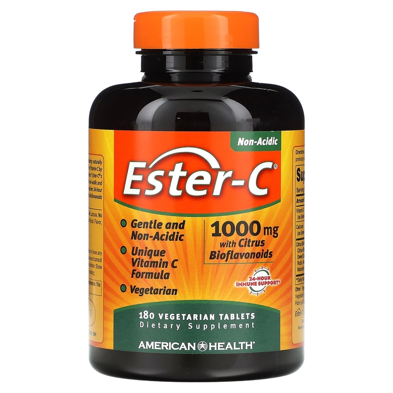 Пищевая добавка American Health, Ester-C, с цитрусовыми биофлавоноидами, 1000 мг, 180 шт