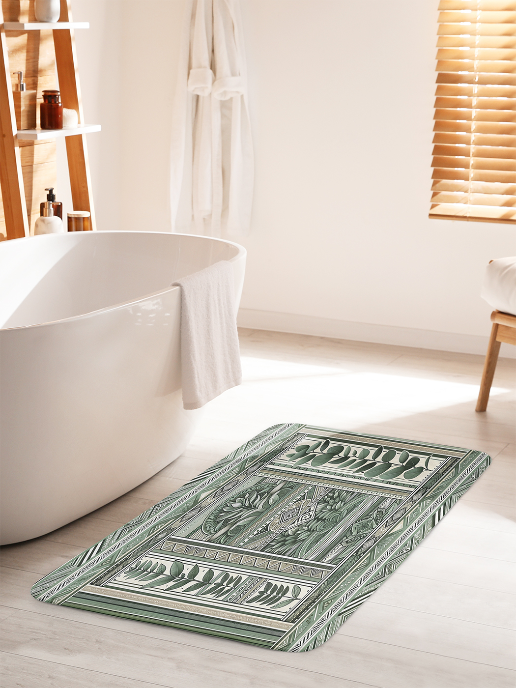 

Коврик для ванной туалета душа JoyArty "Цветочные ставни", bath_sd2213_60x100
