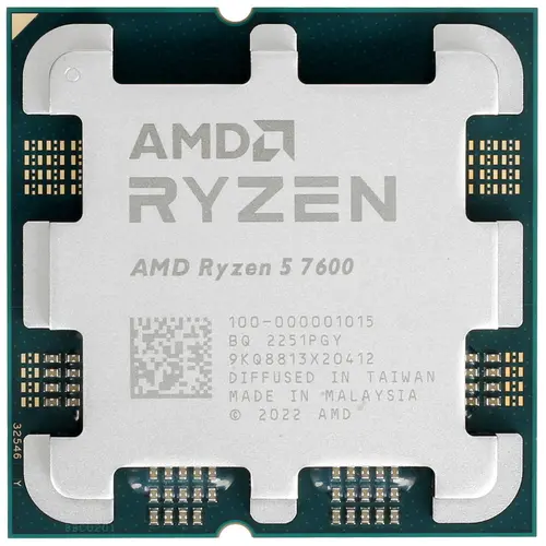 

Процессор AMD Ryzen 5 7600 AM5 OEM, RYZEN 5 7600 OEM (Raphael, 5nm, C6/T12, Base 3,8GHz, Turbo 5,1GHz, RDNA 2 Graphics, L3 32Mb, TDP 65W, SAM5)