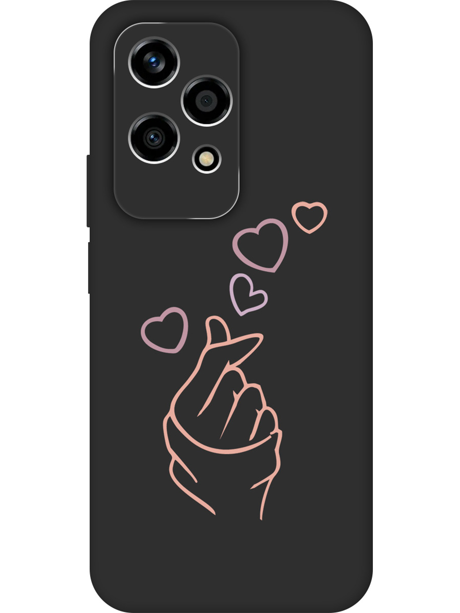 

Силиконовый чехол на Honor 200 lite с принтом "Сердечко пальцами" матовый черный, Черный;прозрачный;розовый;фиолетовый, 783979091