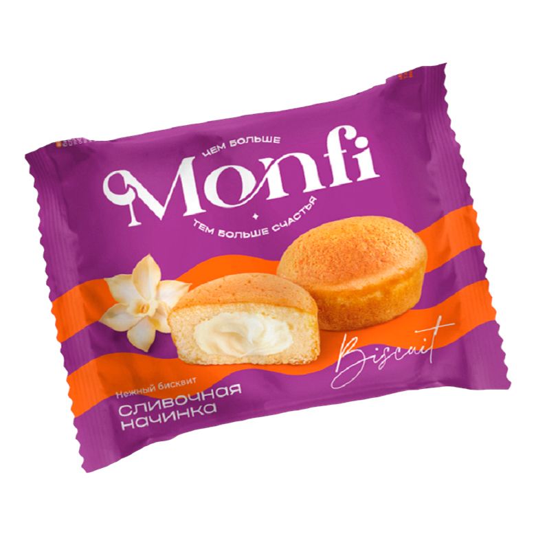 Печенье Ванюшкины Сладости Monfi torty бисквитное со сливочной начинкой 27 г