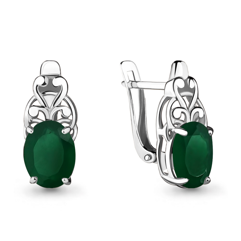 

Серьги из серебра с агатом Aquamarine 4476009_925_р, 4476009_925_р