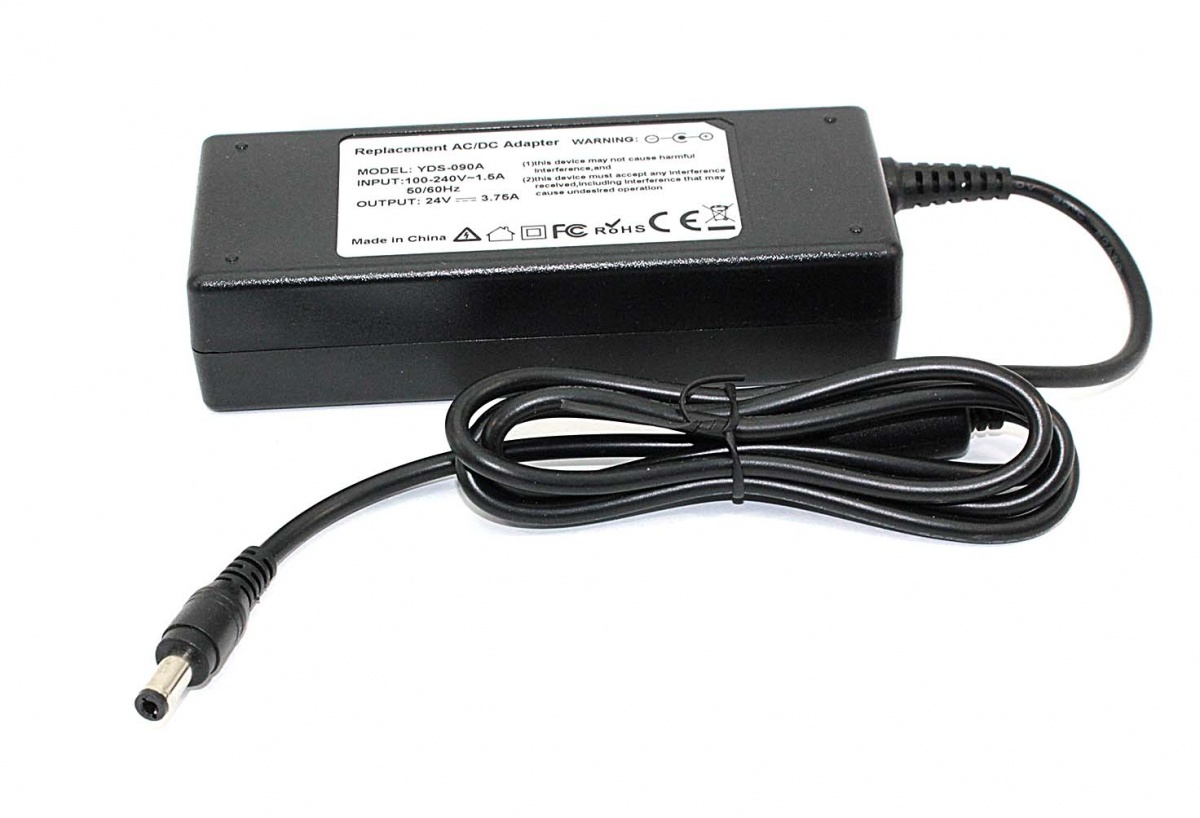 

Блок питания NoBrand LCD 24V 3.75A 90W 5.5x2.5, Черный, LCD