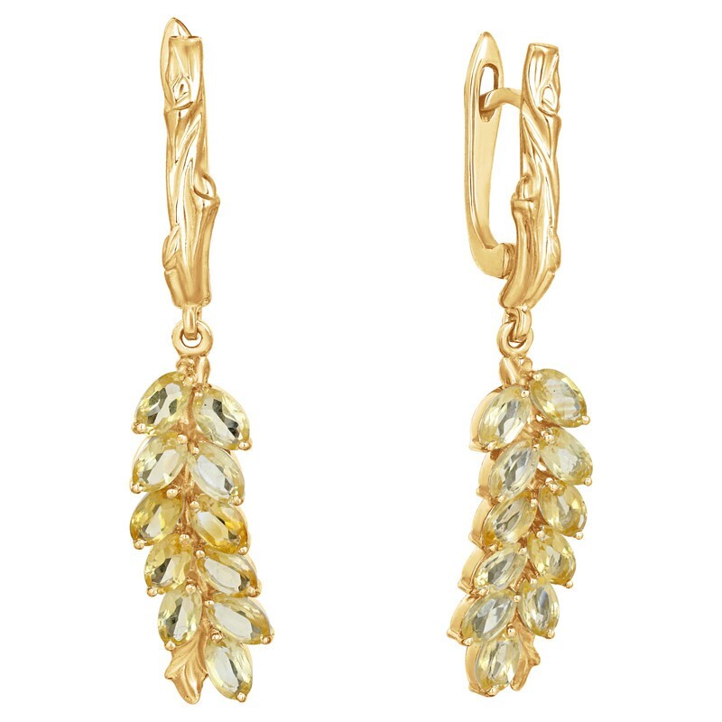 

Серьги из серебра с цитрином LAZURIT-ONLINE 7855YG, 7855YG