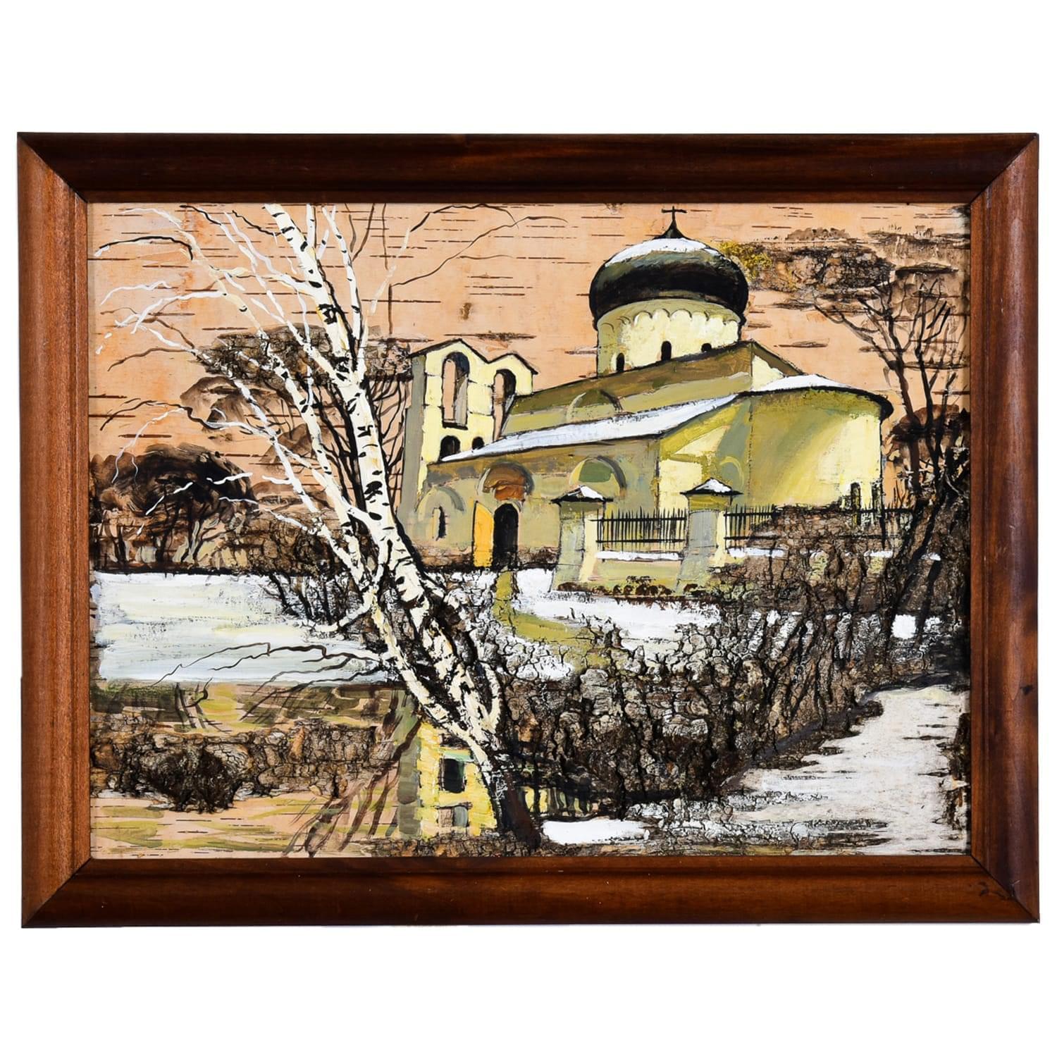 

Картина на бересте "Псков" 45 х 35 см