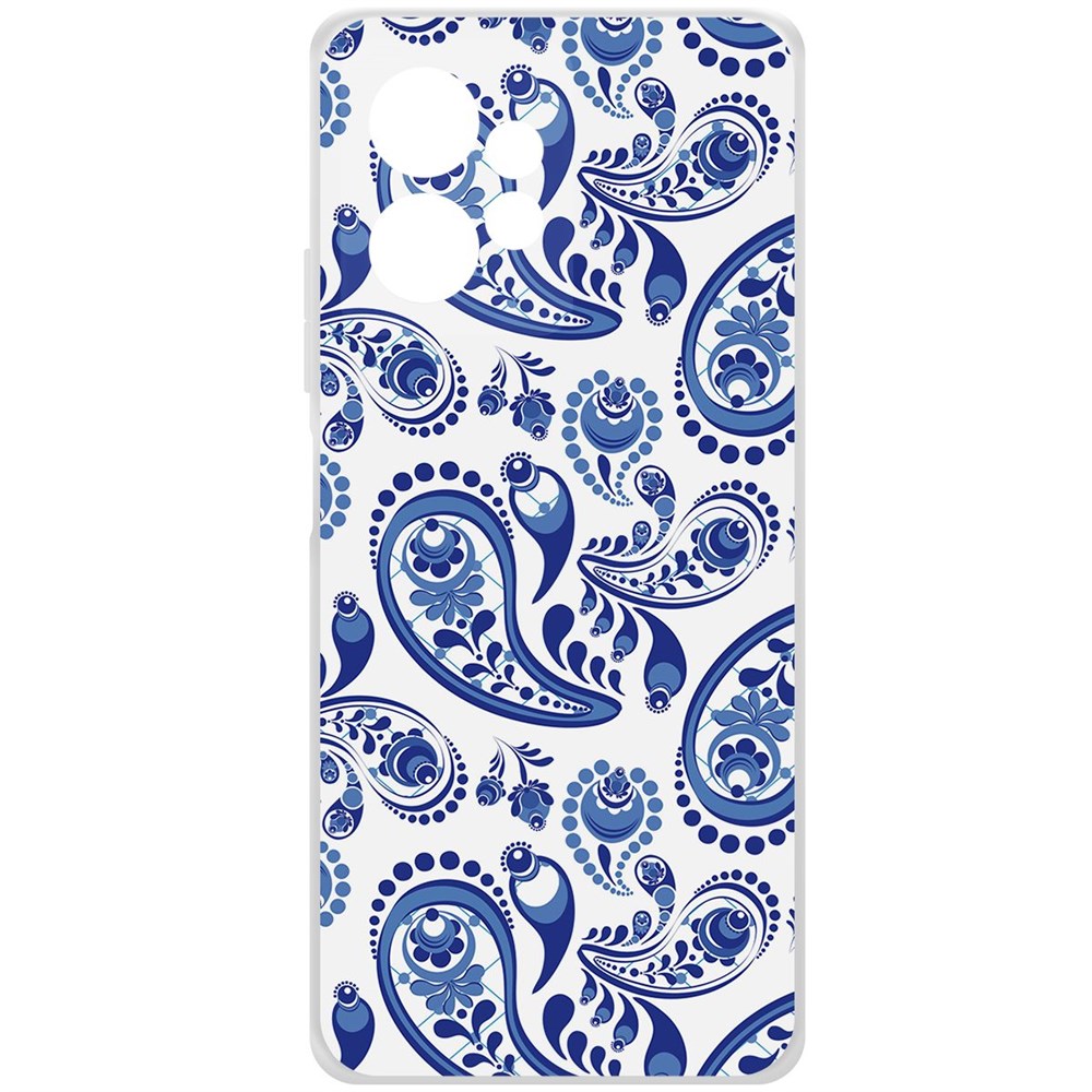 

Чехол-накладка Krutoff Clear Case Гжель для Xiaomi Redmi Note 12 4G, Прозрачный