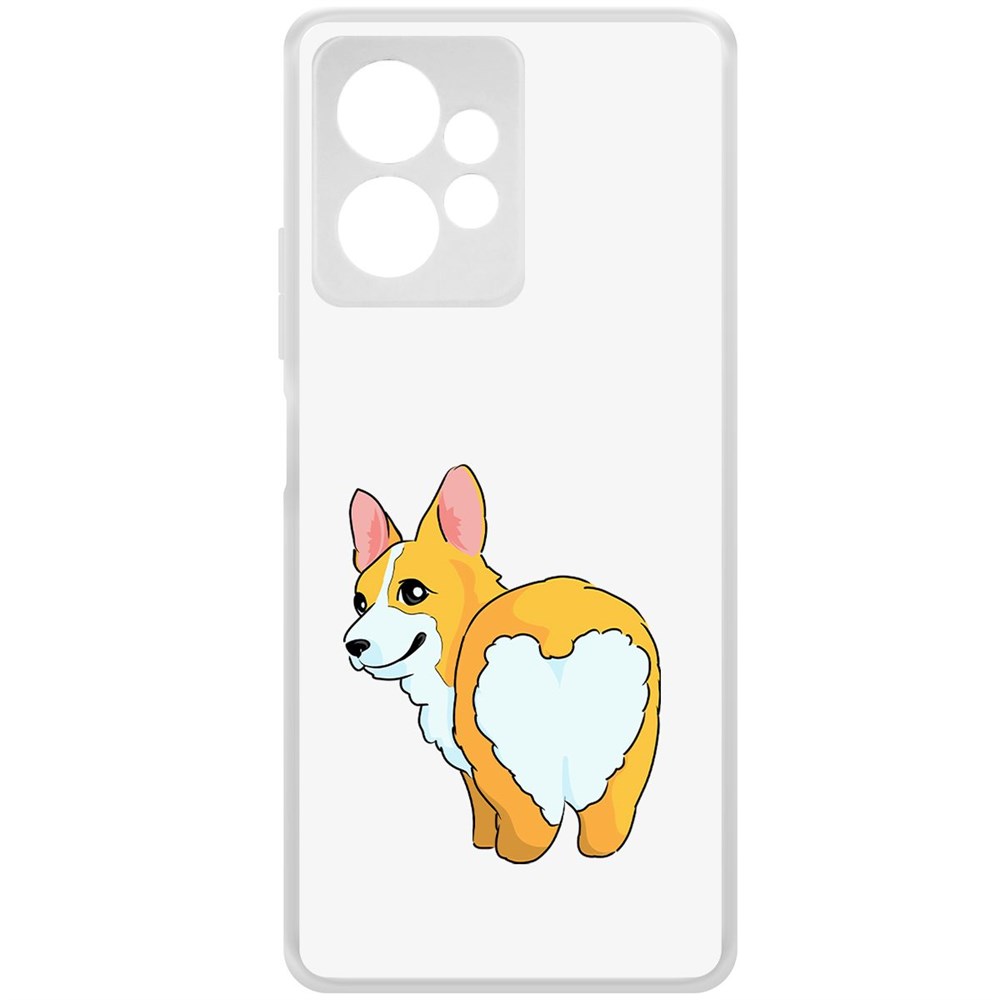

Чехол-накладка Krutoff Clear Case Рисованный корги вид 2 для Xiaomi Redmi Note 12 4G, Прозрачный