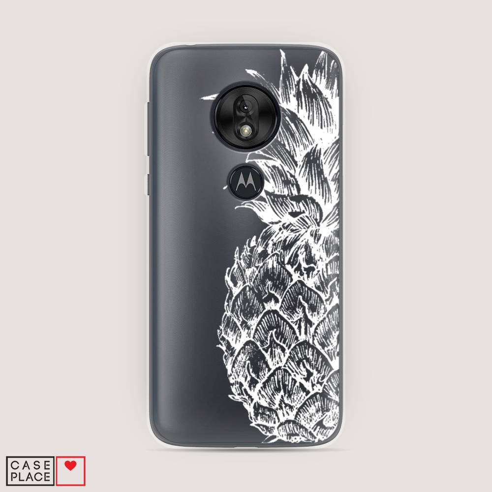 

Чехол Awog на Motorola Moto G7 Play / Моторола Мото G7 Плэй "Ананас графика белая", Разноцветный, 241250-10