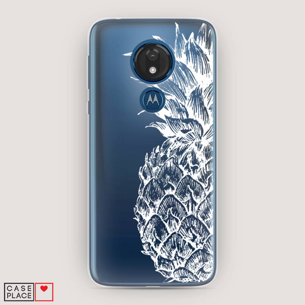 

Чехол Awog на Motorola Moto G7 / Моторола Мото G7 "Ананас графика белая", Разноцветный, 241150-10