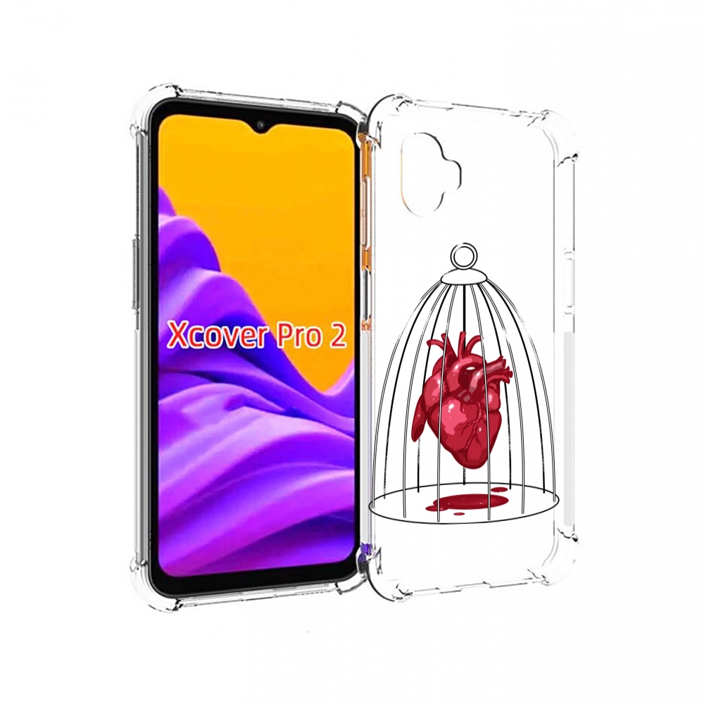 

Чехол MyPads сердце в клетке для Samsung Galaxy Xcover Pro 2, Прозрачный, Tocco