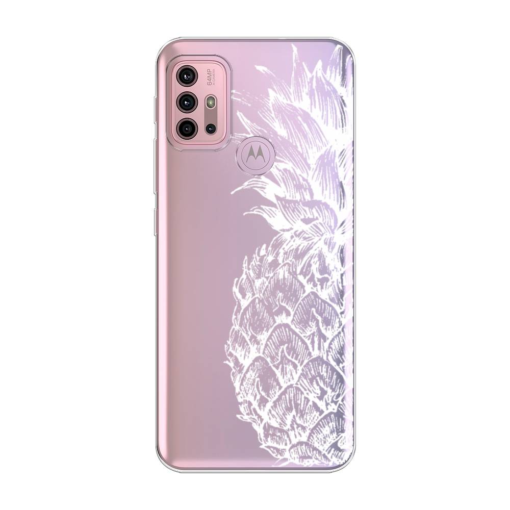 

Чехол Awog на Lenovo K13 Note/Motorola Moto G10/G20/G30 "Ананас графика белая", Разноцветный, 242350-10
