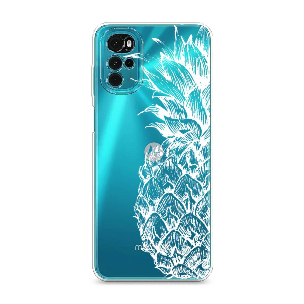 

Чехол Awog на Motorola Moto G22 "Ананас графика белая", Разноцветный, 243150-10