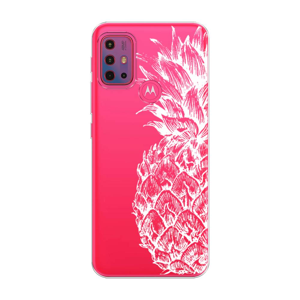фото Силиконовый чехол "ананас графика белая" на motorola moto g20 awog