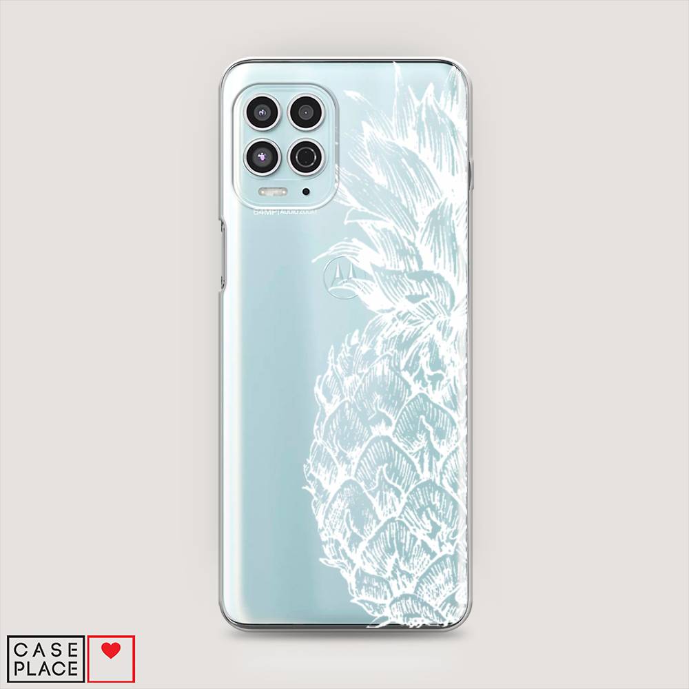 

Чехол Awog на Motorola Moto G100 "Ананас графика белая", Разноцветный, 241650-10