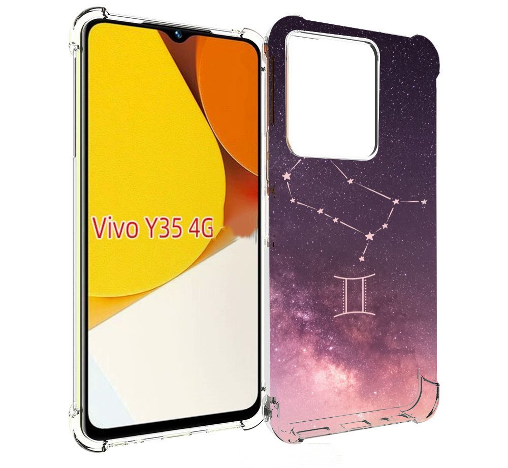 

Чехол MyPads знак зодиака близнецы 5 для Vivo Y35 4G 2022 / Vivo Y22, Прозрачный, Tocco