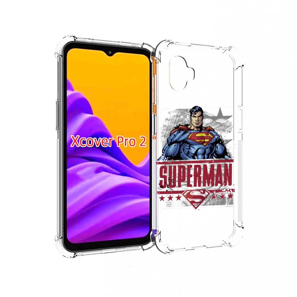 Чехол MyPads рисунок супермен для Samsung Galaxy Xcover Pro 2