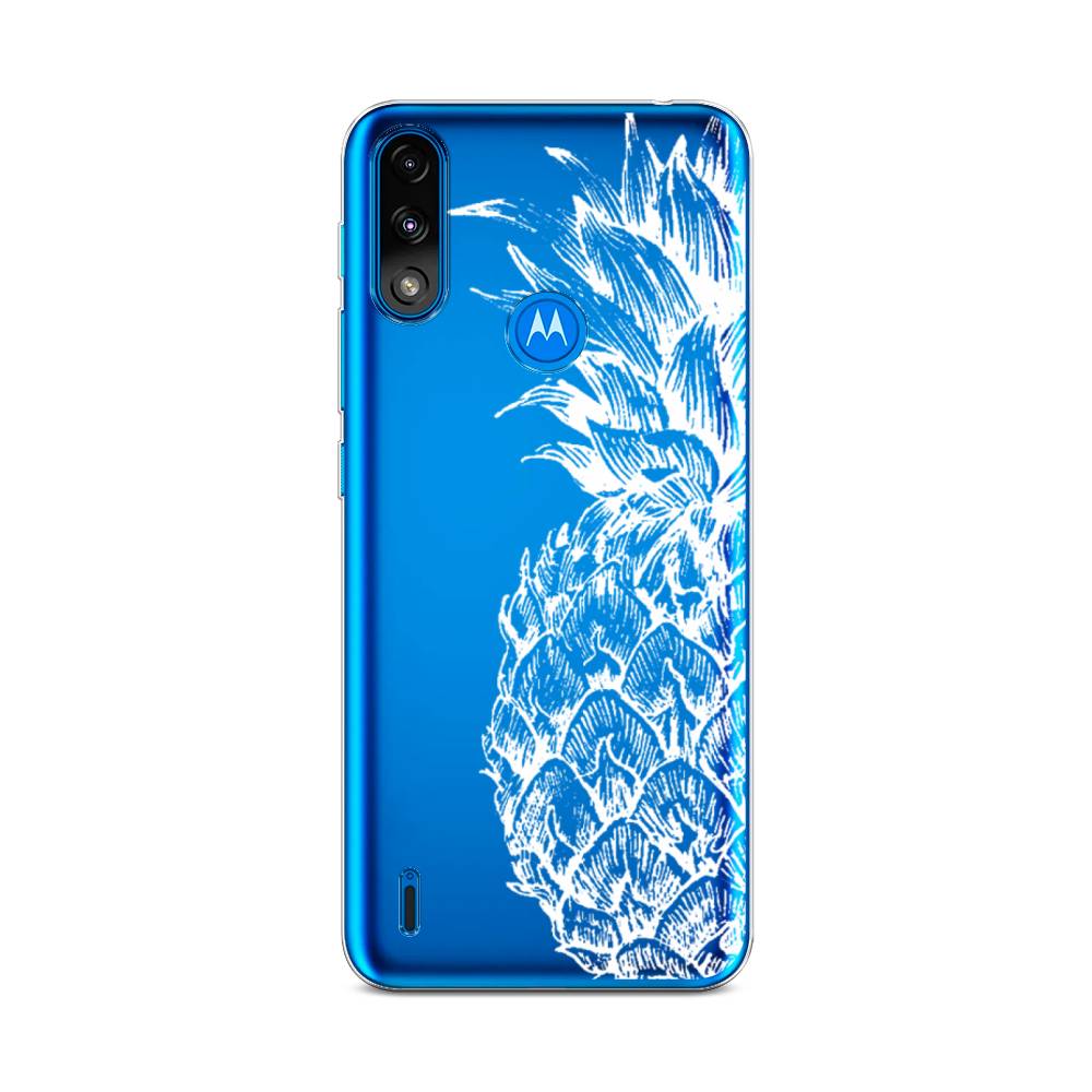 

Чехол Awog на Lenovo K13/Motorola Moto E7 Power "Ананас графика белая", Разноцветный, 242450-10