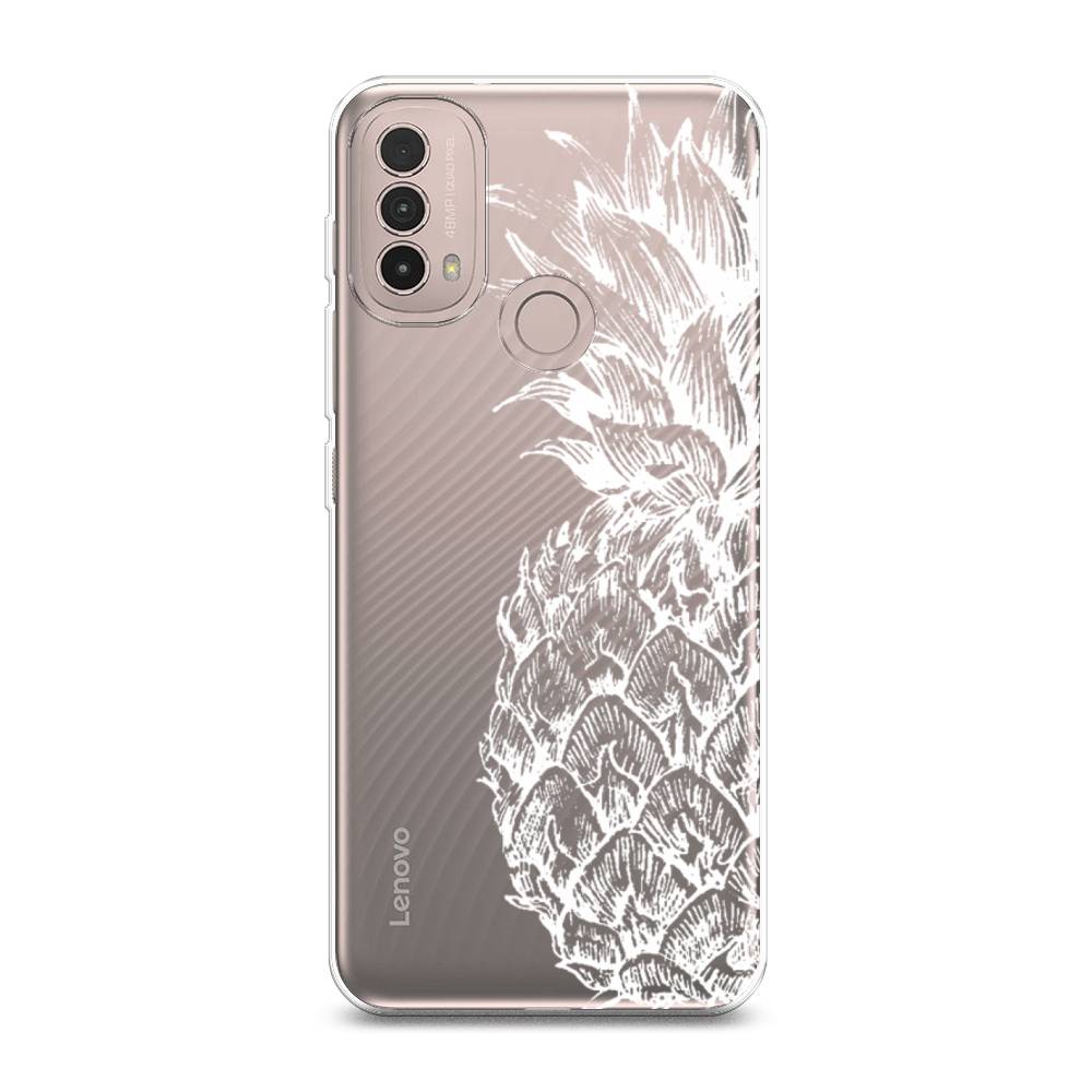 

Чехол Awog на Lenovo K14 Plus/Motorola Moto E20/E30/E40 "Ананас графика белая", Разноцветный, 243650-10