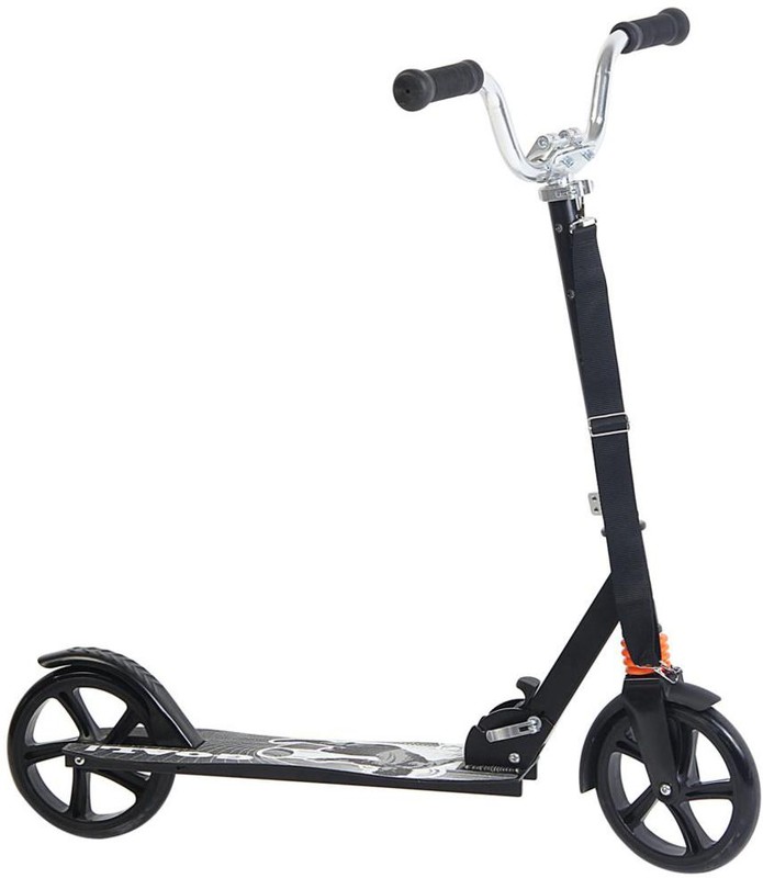 Самокат 2-х колесный (колесо 200мм) до 100кг с ремнем алюминий  1шт