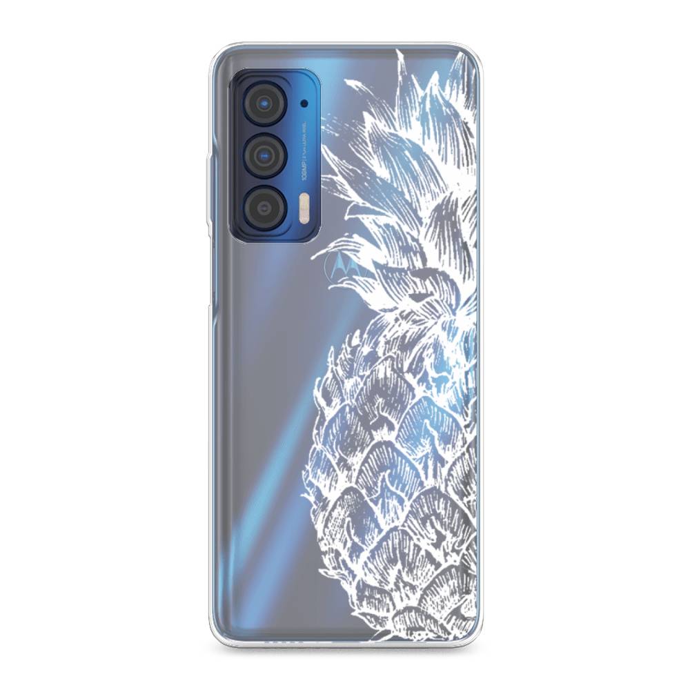 

Чехол Awog на Motorola Edge (2021) "Ананас графика белая", Разноцветный, 242950-10