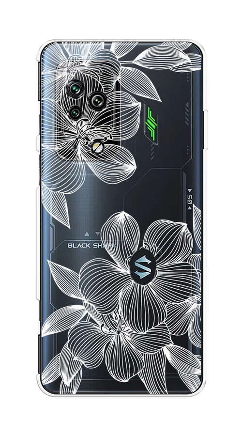 

Чехол на Xiaomi Black Shark 5 Pro "Крокус", Белый;прозрачный, 314150-1