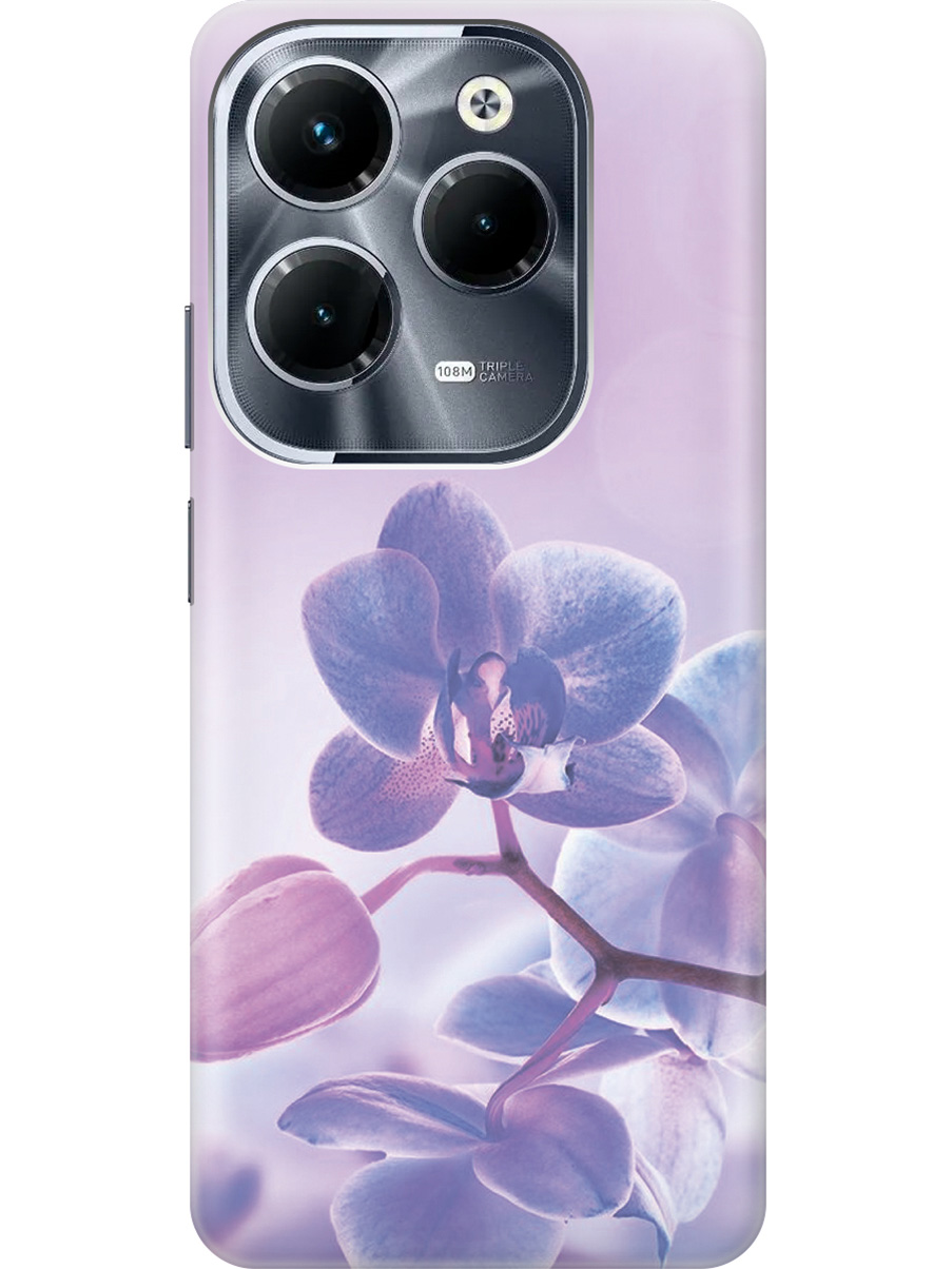 

Силиконовый чехол на Infinix Hot 40 / Hot 40 Pro с рисунком "Лиловые орхидеи", Голубой;фиолетовый, 20011884
