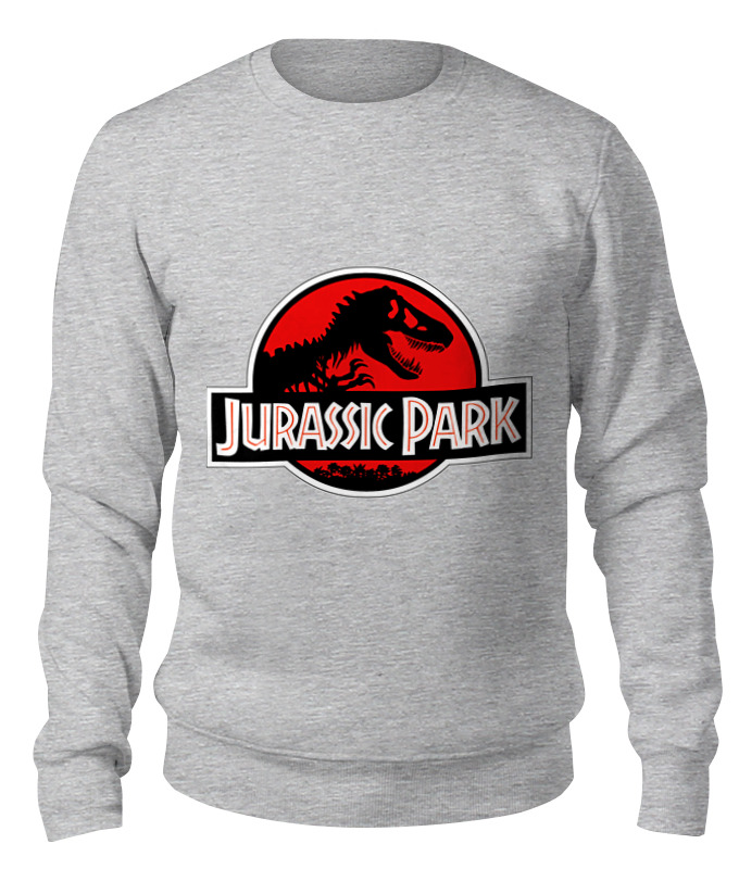 

Свитшот унисекс Printio Jurassic park серый M, Jurassic park