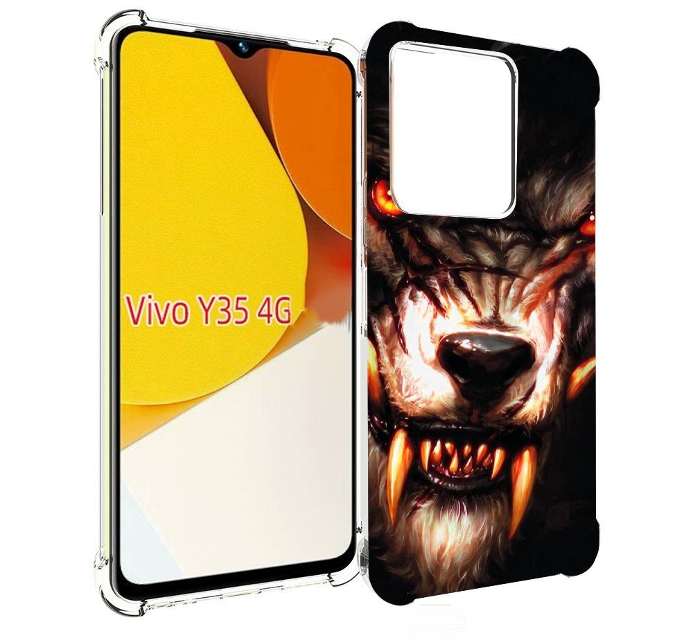 

Чехол MyPads злой голодный волк мужской для Vivo Y35 4G 2022 / Vivo Y22, Прозрачный, Tocco