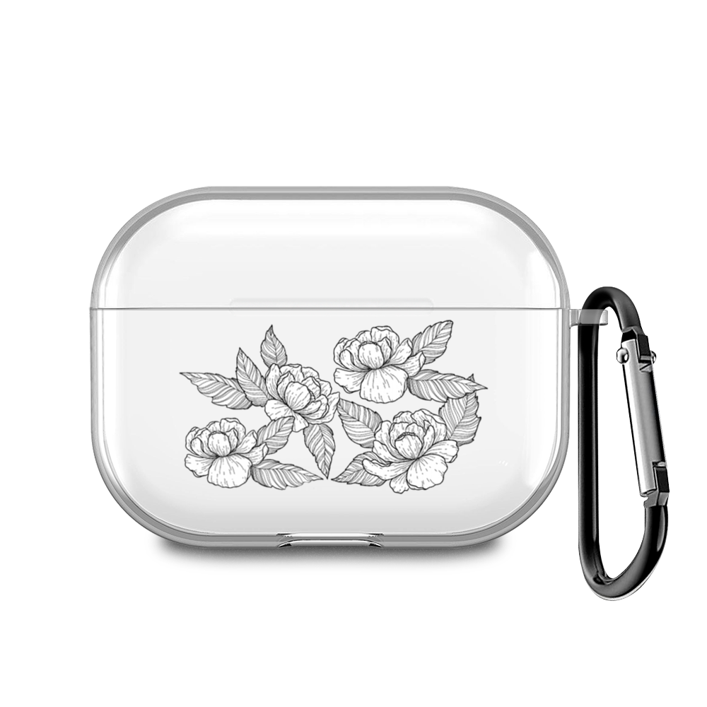 

Чехол для наушников AirPods Pro 2 "Цветы нераскрашенные арт", AIPC-440-9E-1