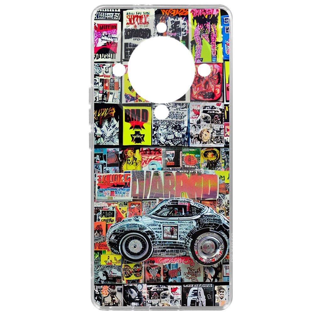 

Чехол-накладка Krutoff Clear Case Автопамфлет для Honor X9a, Прозрачный