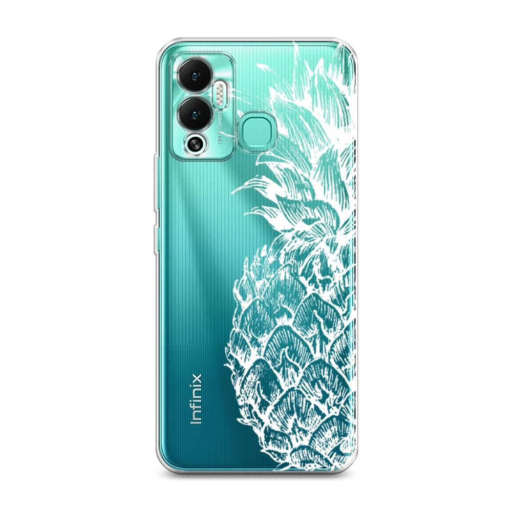 

Чехол Awog на Infinix Hot 12 Play "Ананас графика белая", Разноцветный, 3101750-10