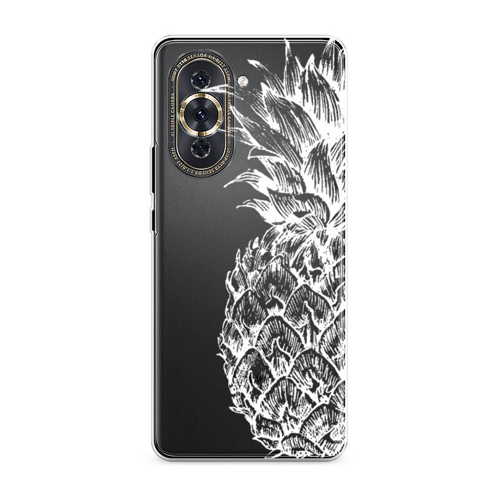 

Чехол Awog на Huawei Nova 10 Pro "Ананас графика белая", Разноцветный, 6109050-10