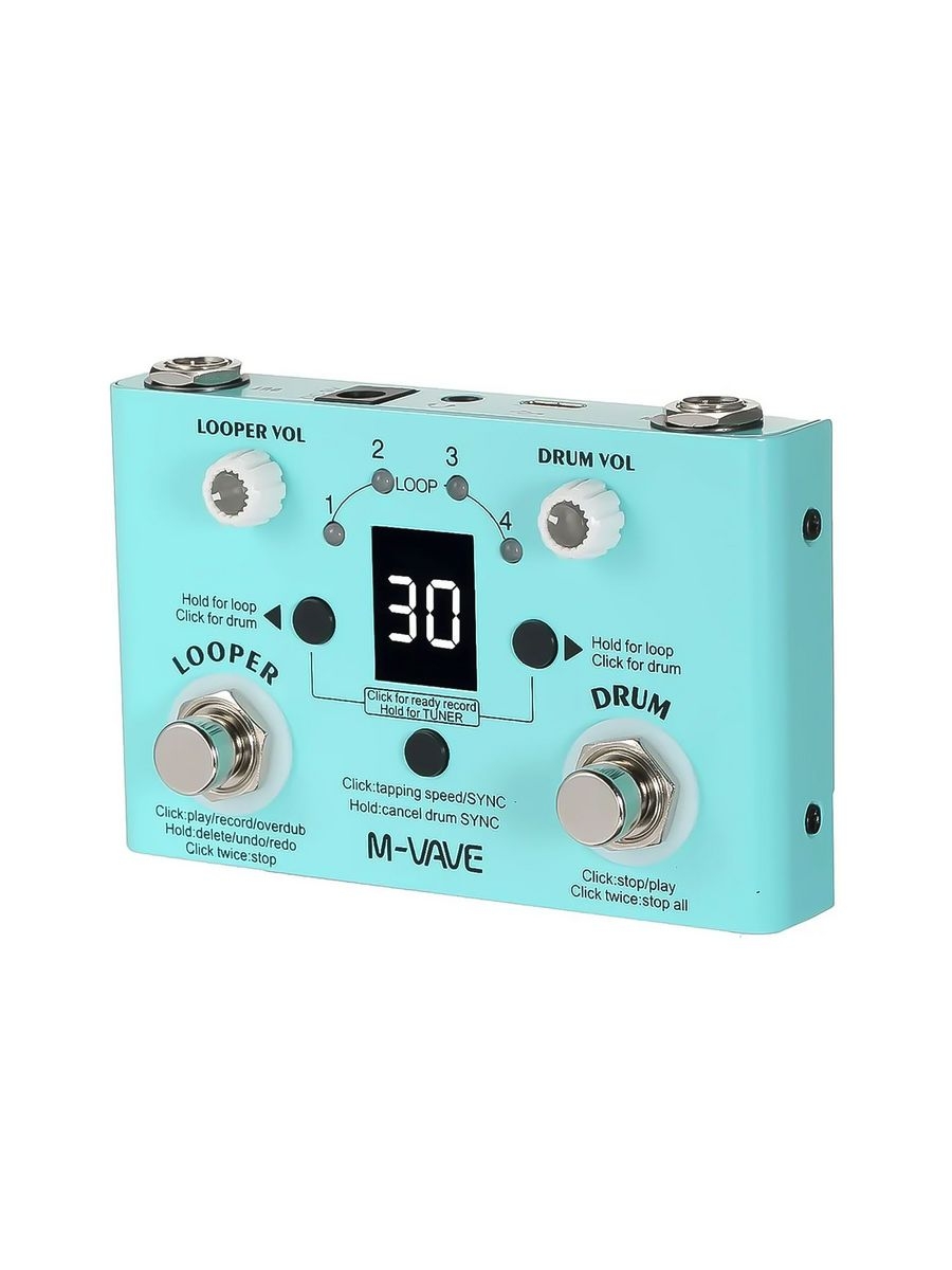 

Педаль эффектов M-VAVE LOOPER DRUM MM8465-01, LOOPER DRUM