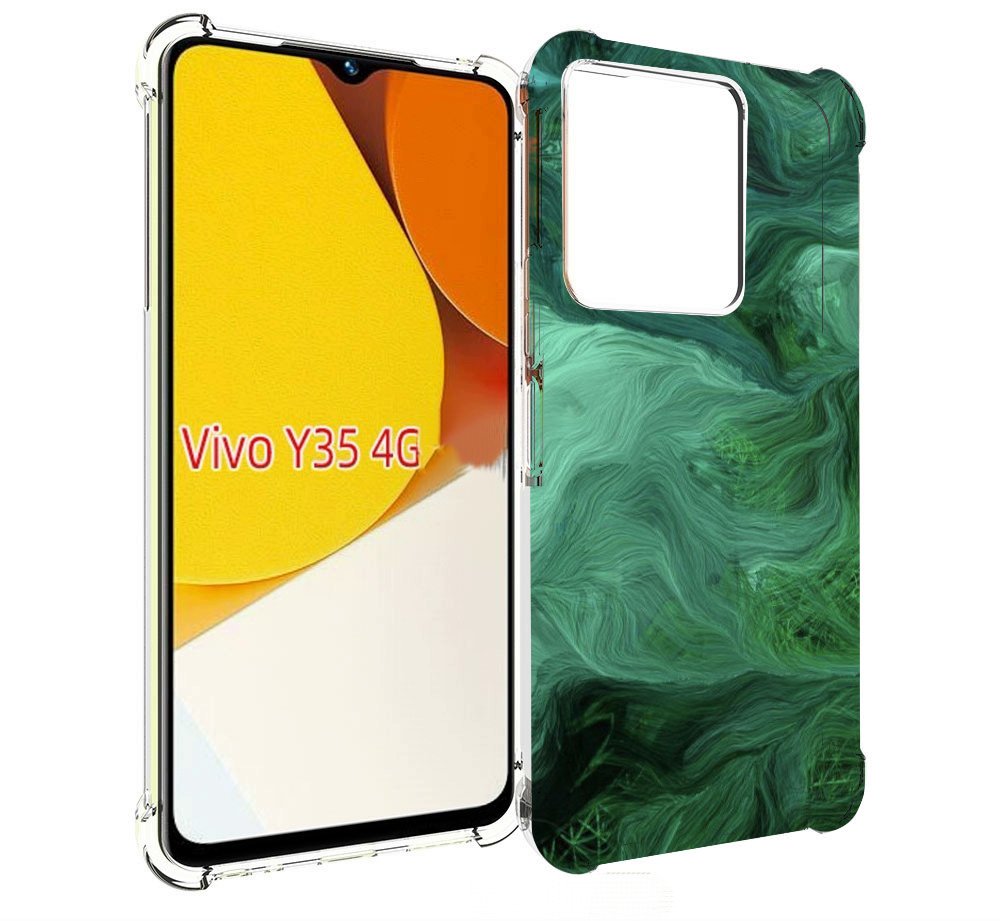 

Чехол MyPads зеленые нити для Vivo Y35 4G 2022 / Vivo Y22, Прозрачный, Tocco