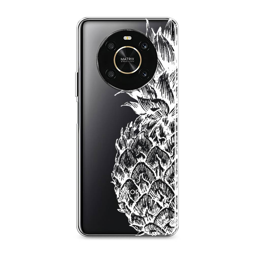 

Чехол Awog на Honor X9 4G/Magic4 Lite 4G "Ананас графика белая", Разноцветный, 6108150-10