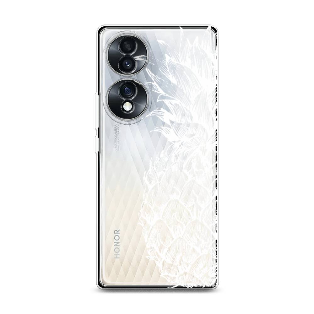 

Чехол Awog на Honor 70 "Ананас графика белая", Разноцветный, 6108250-10
