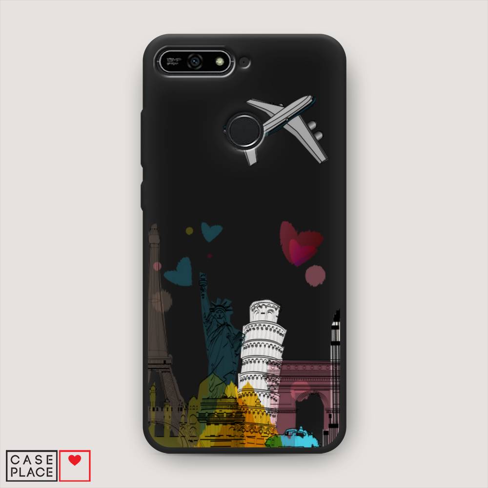 

Чехол Awog на Honor 7A Pro "Самолет путешествий", Желтый, 65452-1