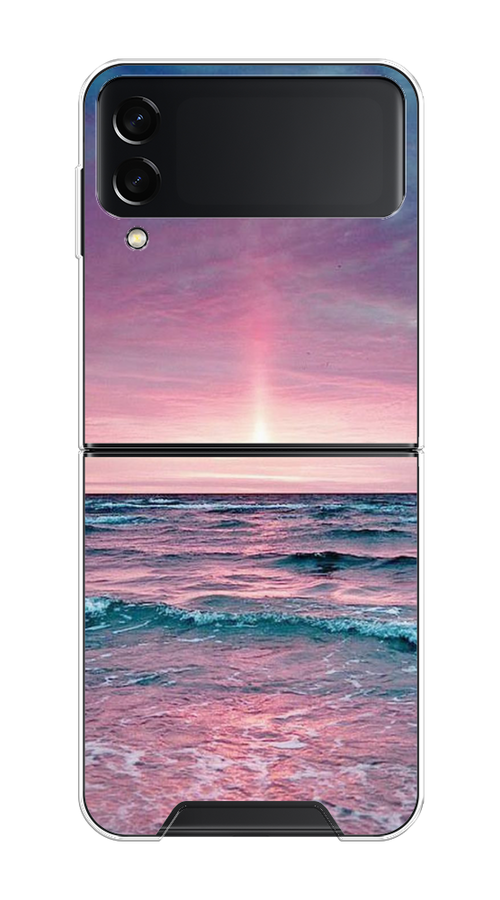 

Чехол на Samsung Galaxy Z Flip 3 "Восход 3", Розовый;голубой, 2103750-2