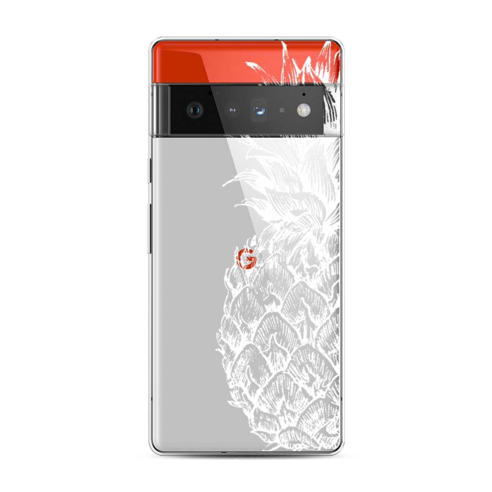 

Чехол Awog на Google Pixel 6 Pro "Ананас графика белая", Разноцветный, 270950-10