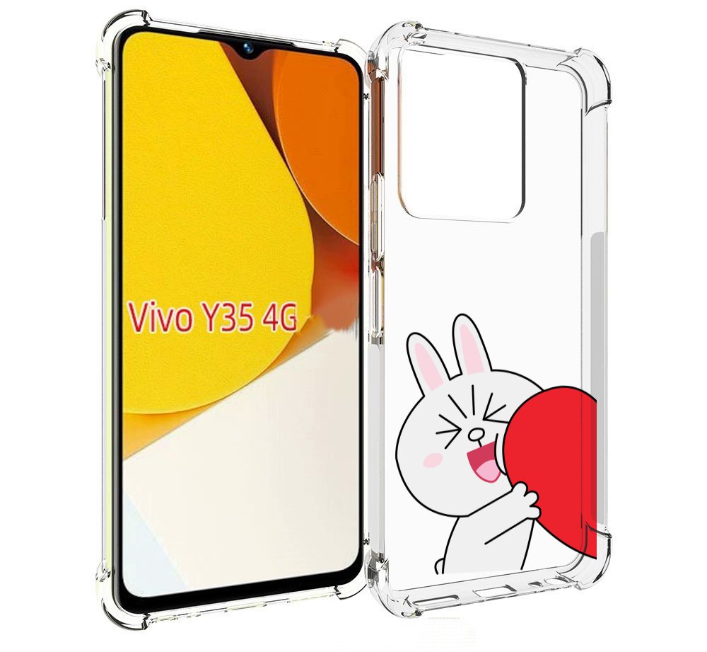 

Чехол MyPads зайчик-с-полуседрцем для Vivo Y35 4G 2022 / Vivo Y22, Прозрачный, Tocco